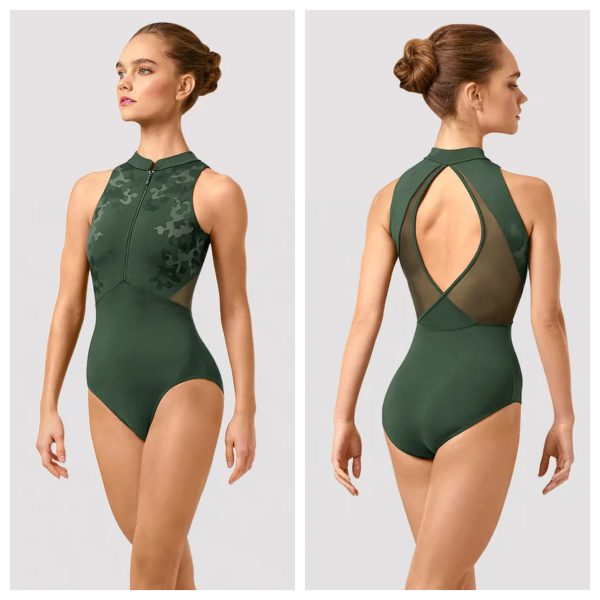 Bloch - Zip Front Camo Tank Leotard - Adult (L4305) - Sycamore (GSO) Supply