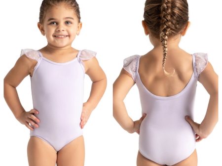 *Capezio - Spot On Kids Flutter Sleeve Leotard - Child (12008C) - Lavender Online Sale