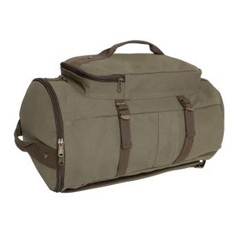 Rothco Convertible Canvas Duffle Backpack 19  Olive Drap Brown 2515 Online now