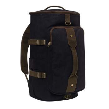 Rothco Convertible Canvas Duffle Backpack 19  Black Brown 2516 Online now