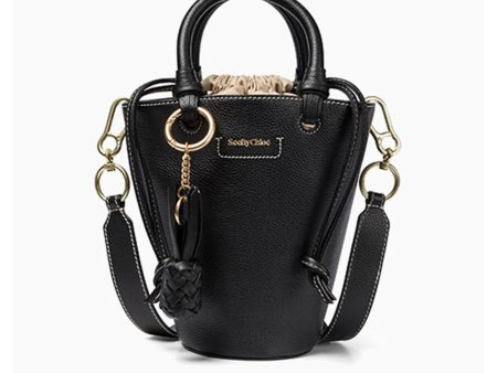 See by Chloé Cecilya Small Tote Bucket Bag Black CHS21SSB05912 001 Online