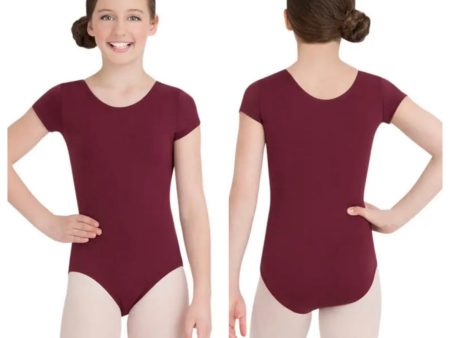 Capezio - Basic Short Sleeve Leotard - Child (TB132C) - Maroon Online now