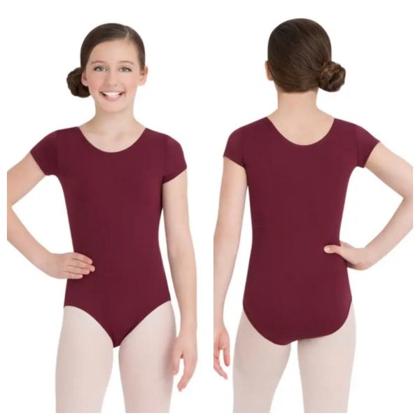 Capezio - Basic Short Sleeve Leotard - Child (TB132C) - Maroon Online now