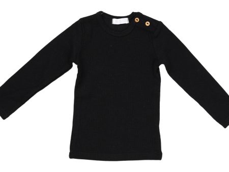 JayBee Baby Ribbed T-Shirt Long Sleeve Black Online Sale