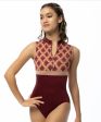 Suffolk - Lola Zip Front Mock Neck Leotard - Adult (2559A) - Burgundy (GSO) For Sale