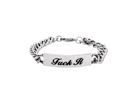 Huf Fuck It Id Bracelet Silver AC00742 Online