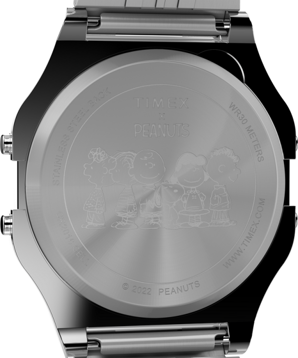 Timex T80 x Peanuts Dream in Color 34mm Stainless Steel Bracelet Watch Stainless Steel Silver-Tone Digital TW2V61300YB For Cheap